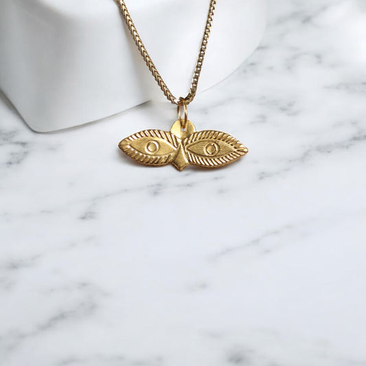 10K YG Saint Lucy Eyes Pendant / 0.17gr / 0.7in /