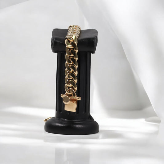 10K YG CL Cuban Links Bracelet / 70gr / 11.2mm / 8 1/4in /