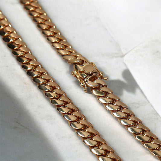 Chain Cuban Links 10K YG Size 9.4 mm / 25 1/4 in Weight 148.4Gr