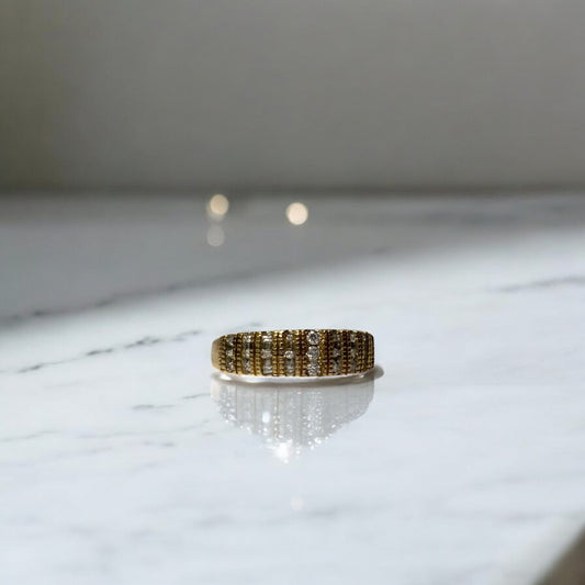 10K Yellow Gold I Love You Ring With Diamond / 3.2gr / Size 6 1/2