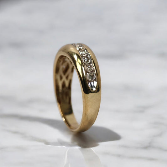 Ring Luxury 10K YG CT DIA Size Sz 13 1/2 Weight 4.6Gr