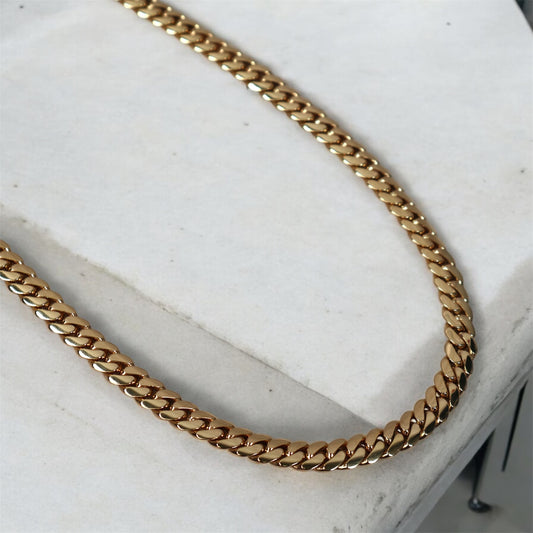 Chain Cuban Links 10K YG Size 8.4 mm / 24 1/4 in Weight 109.5Gr