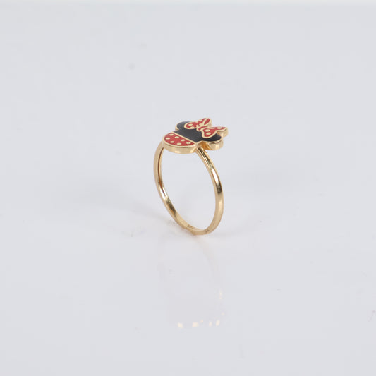 14K Yellow Gold Mickey Mouse Ring / 2gr / Size 6.5