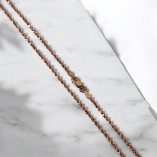 10K RG Rope Chain / 20.51gr / 3.4mm / 18in