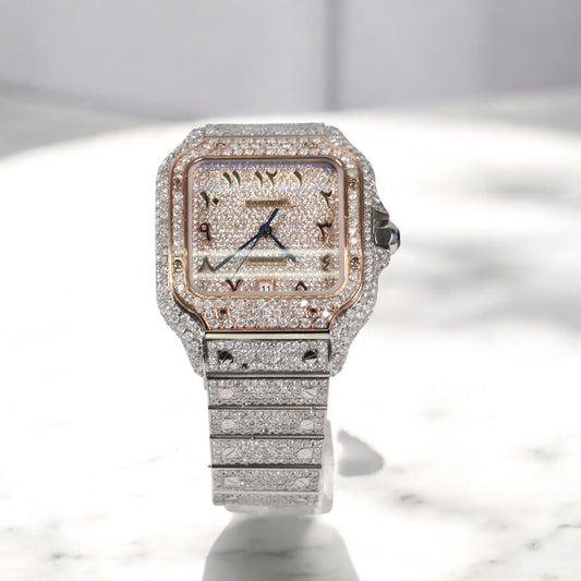 Watch Cartier Santos Bustdown Rose Gold Arabic Dial / 40mm / Wt Dia