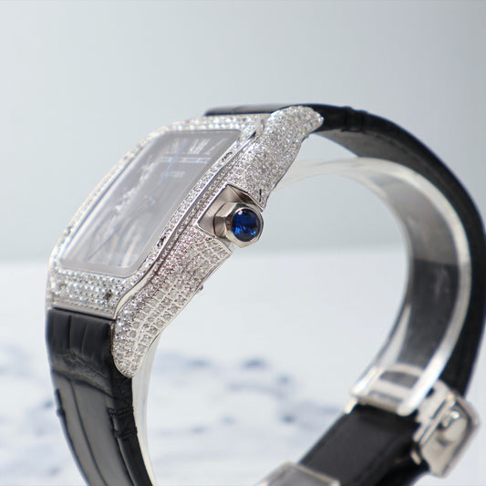 Cartier Santos Black Bustdown XL Watch
