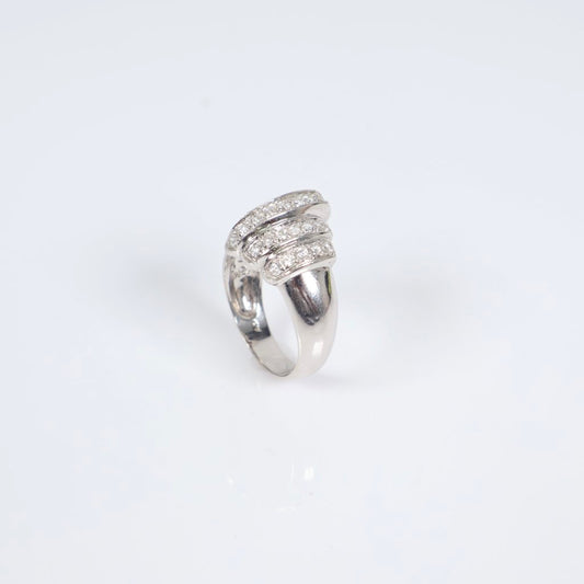 14K WG Diamond Luxury Ring / 6gr / Sz 7.5 / 0.50Ct Dia