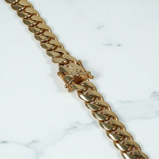 10K YG Cuban Links Chain / 298.3gr / 13.2mm / 25in /