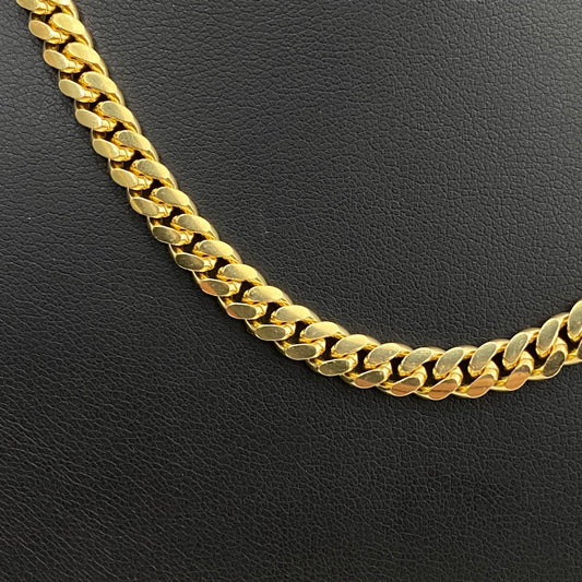 14K YG Micro Cuban Chain / 48,2gr / 5.6mm - 18in /