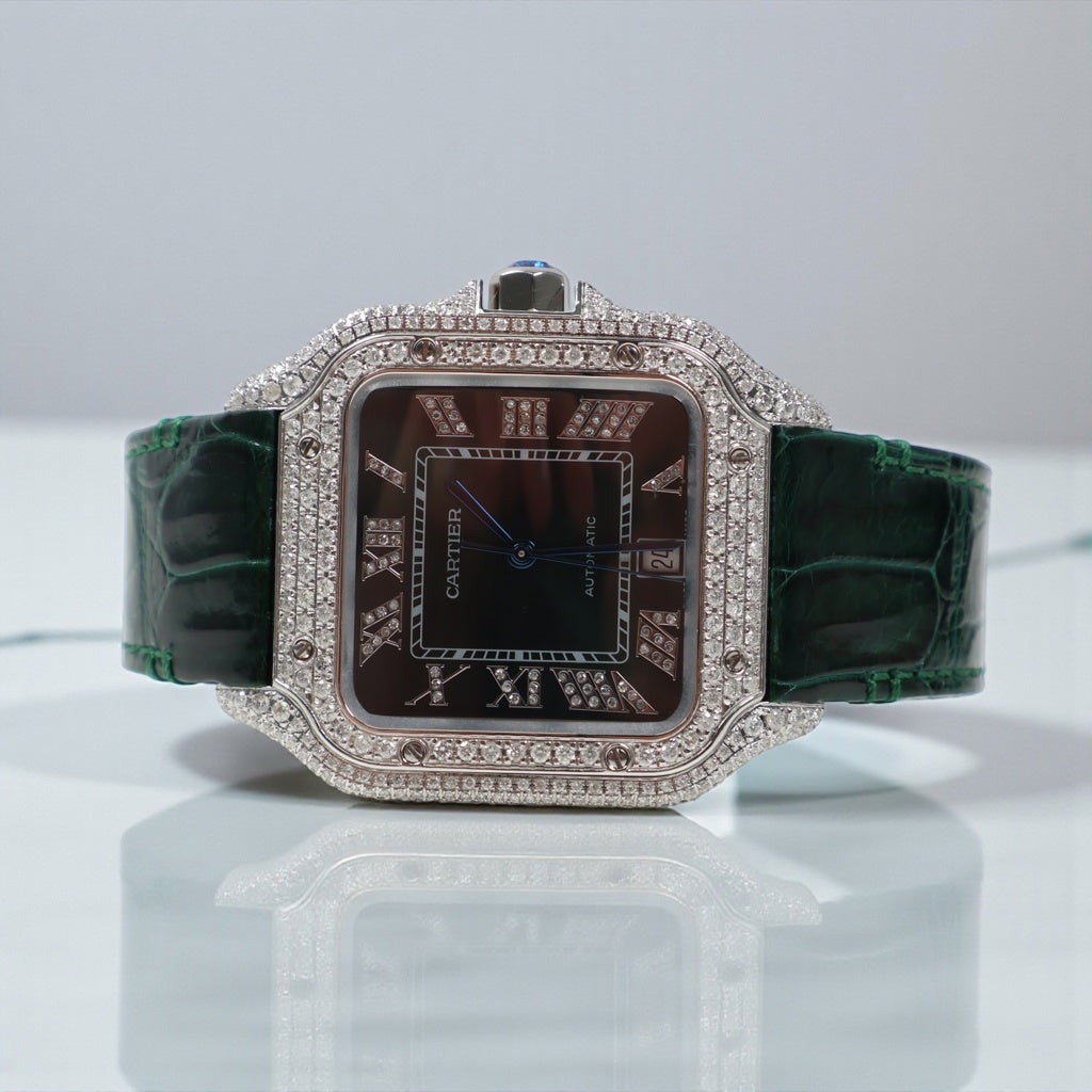 Cartier Santos Green Bustdown XL Watch – C4G Jewelers