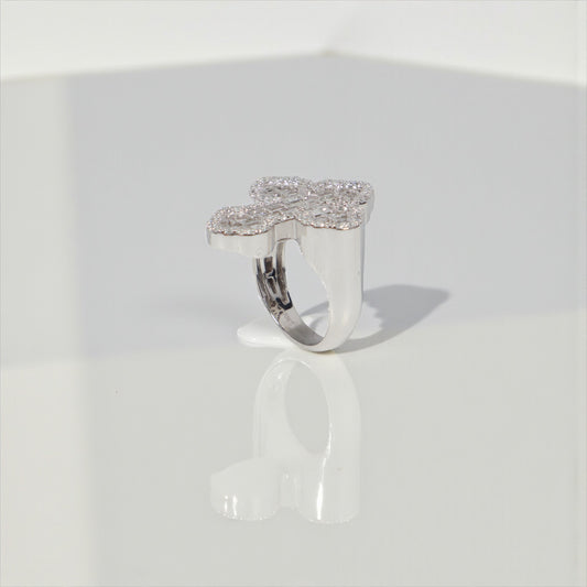 10K WG Diamond Baguette Cross Rings / 10.2gr / Sz 10 / D-2.28Ct