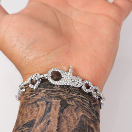 10K WG Diamond Infinite - Heart Bracelet / 24.86gr / 11.7mm / 7in / D-3.10Ct