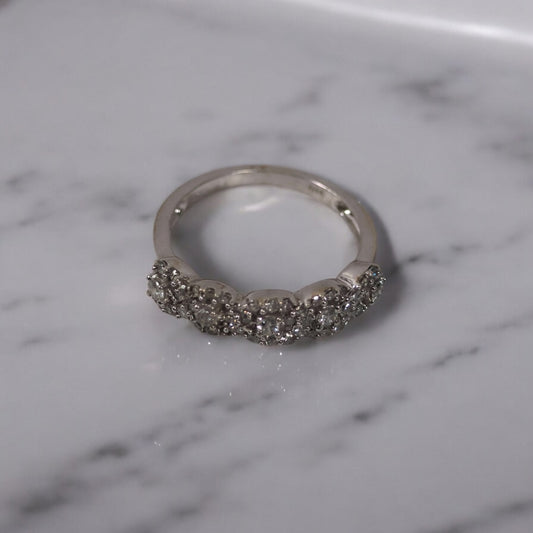 10K White Gold Diamond Fashion Ring Ct Dia / 2.7gr / Size 7