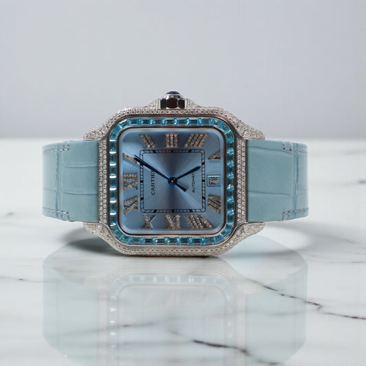 Cartier Santos Tiffany Bustdown XL Watch