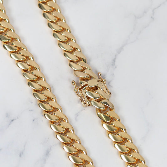 10K YG Cuban Links Chain / 311.1gr / 14mm / 24in /