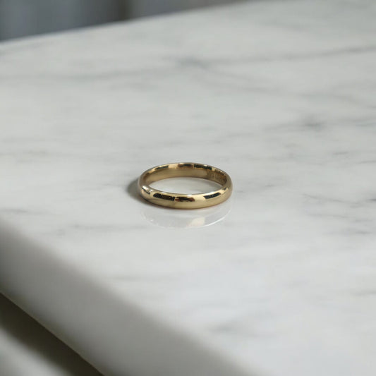 14K YG Luxury Engagement Ring / 1.84gr / 3mm / Sz 12