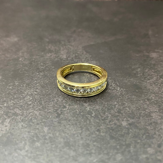 14K Yellow Gold Lab Diamond Luxury Engagement Ring 1Ct Lab Dia Vs / 6.59gr / Size 10