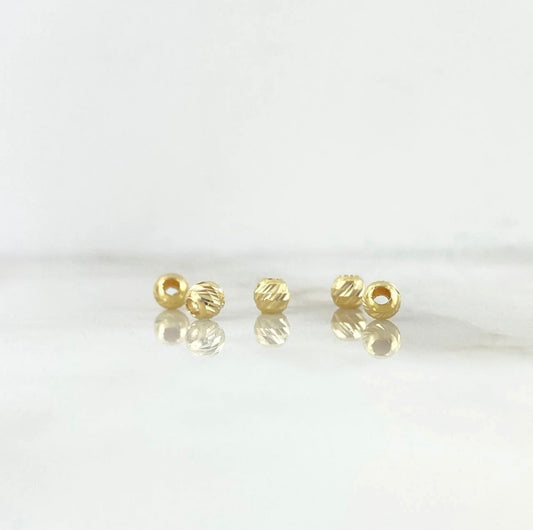 18K YG Diamond Cut Ball Accessory / 0.10gr / 4mm /