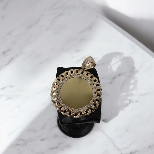 10K YG Memorial Pendant Pendant / 13.33gr / 2.5in