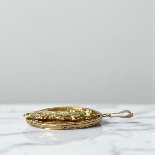 14K Yellow Gold Christ Pendant With Zirconia / 4.8gr