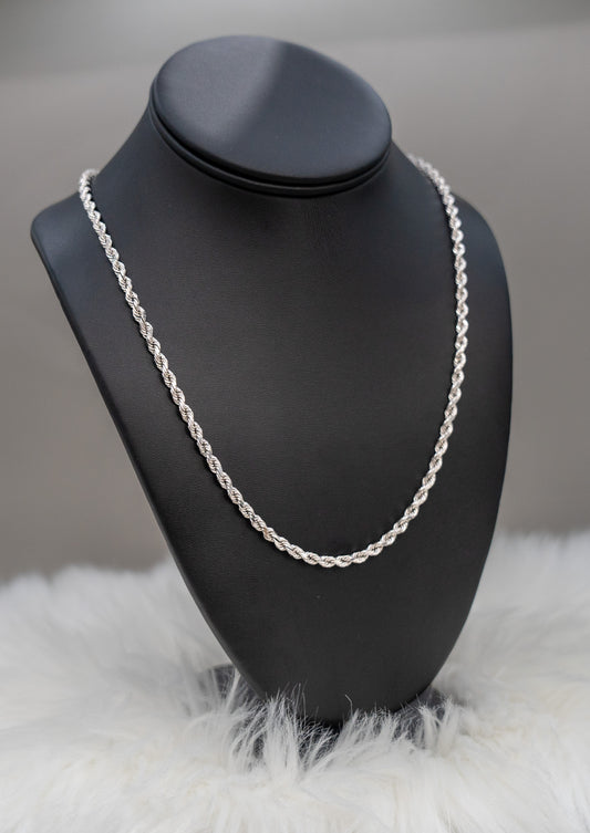 10K White Gold Rope Chain / 42.6gr / 26in