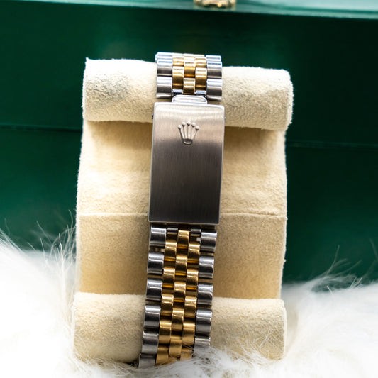 Rolex 30Mm Two Tone All Original 18K Jubilee Band Blue Face