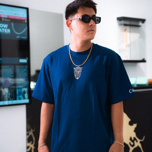 Heart / Panther Dark Blue T-Shirt