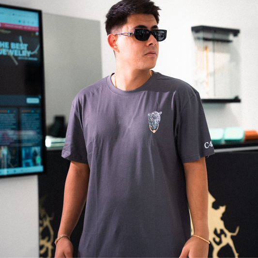 Heart / Panther Dark Grey T-Shirt