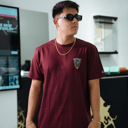 Heart / Panther Red Wine T-Shirt