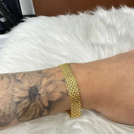 18K Yellow Gold Chino Link Bracelet / 7.7gr / 9.6mm / 7.5in