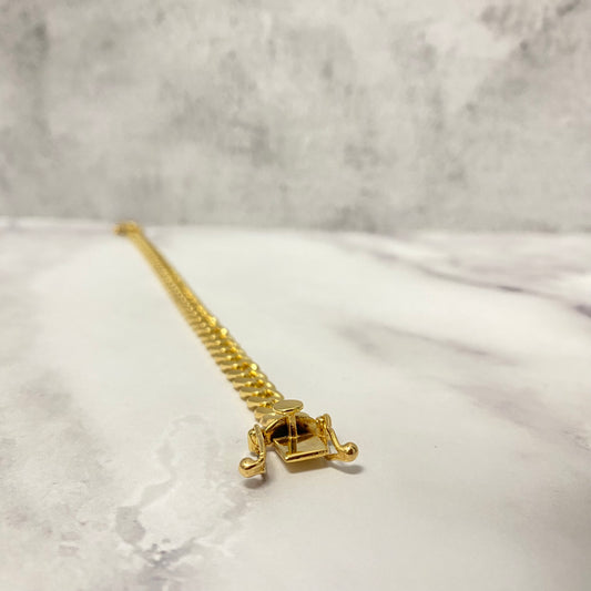 10K Yellow Gold Cuban Links Bracelet / 30.1gr / 7.3mm / 8.5in