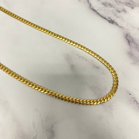 14K Yellow Gold Micro Cuban / 47.8gr / 5mm / 24in