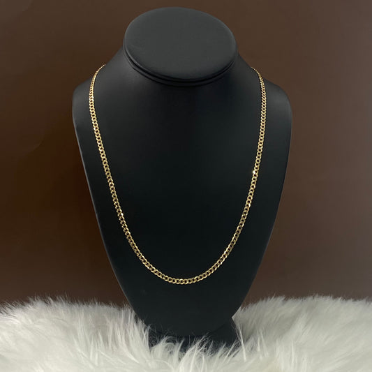 10K Yellow Gold American Cuban Link Chain / 6.7gr / 3.2mm / 26in