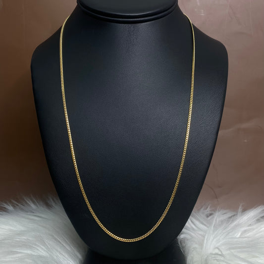 10K Yellow Gold Cuban Link Chain / 6.1gr / 2mm / 22in