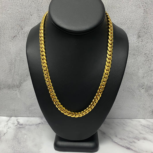 10K Yellow Gold Cuban Links / 105.14gr / 9mm / 19in