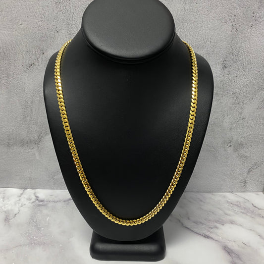 10K Yellow Gold Micro Cuban / 53.6gr / 6mm / 24in