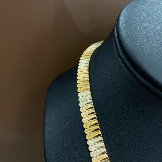 18K Three Colour Gold Vintage Chain / 32.4gr / 6.8mm