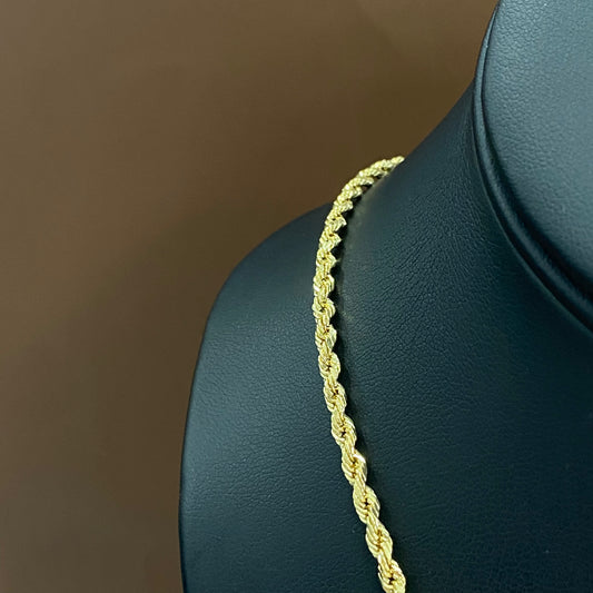 14K Yellow Gold Cross Jewelry Set / 6.3gr / 3mm / 22in