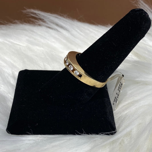 14K Yellow Gold Diamond Luxury Engagement Ring Ct Dia / 4.5gr / Size 9.5