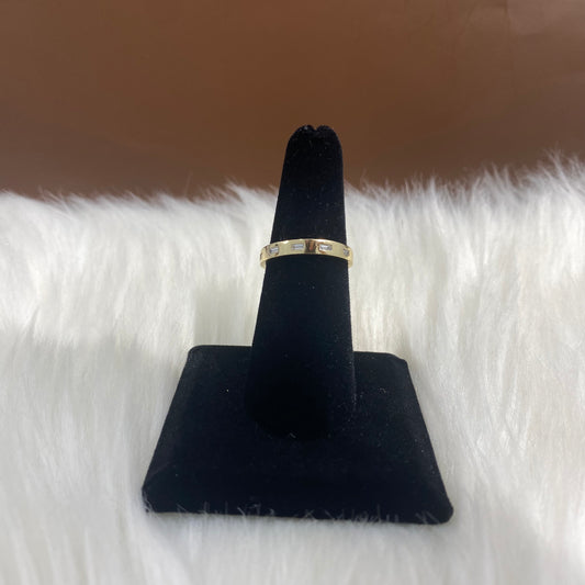 14K Yellow Gold Diamond Fashion Engagement Ring 0.18Ct / 2.1gr / Size 6