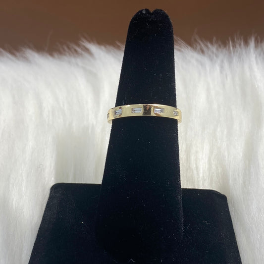 14K Yellow Gold Diamond Fashion Engagement Ring 0.18Ct / 2.1gr / Size 6