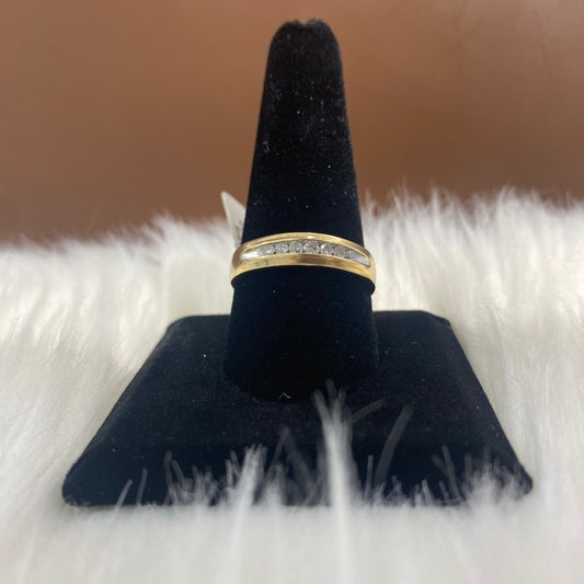 14K Yellow Gold Diamond Fashion Engagement Ring Ct Dia / 3.8gr / Size 10.5