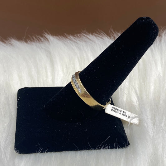 14K Yellow Gold Diamond Fashion Engagement Ring Ct Dia / 3.8gr / Size 10.5