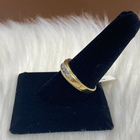 14K Yellow Gold Diamond Fashion Engagement Ring Ct Dia / 5.6gr / Size 11