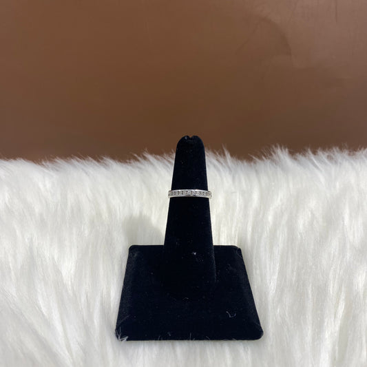 14K White Gold Diamond Luxury Engagement Ring Ct Dia / 2.8gr / Size 5