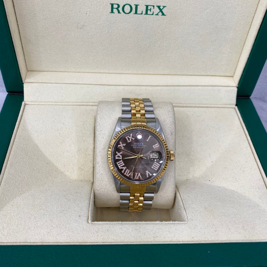 Rolex 36Mm 2 Tone Dia Roman Numers
