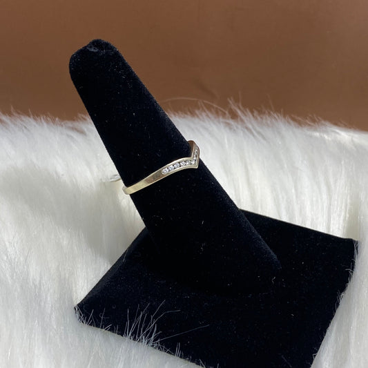 14K White Gold Diamond Luxury Engagement Ring Ct Dia / 2gr / Size 7