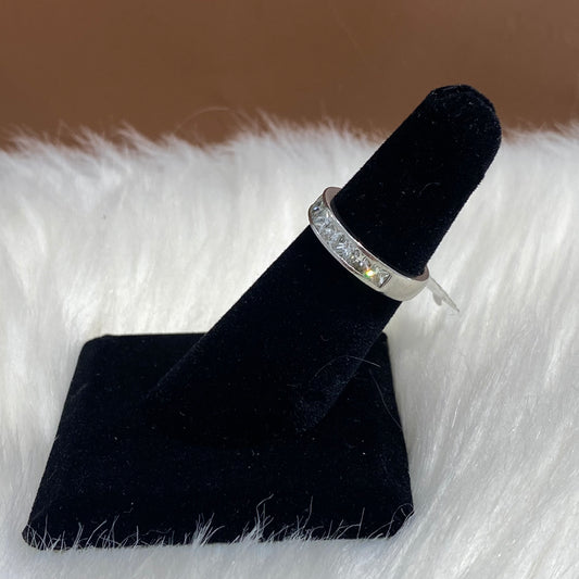 Platinum White Gold Diamond Fashion Ring Ct Dia / 6.1gr / Size 4.5