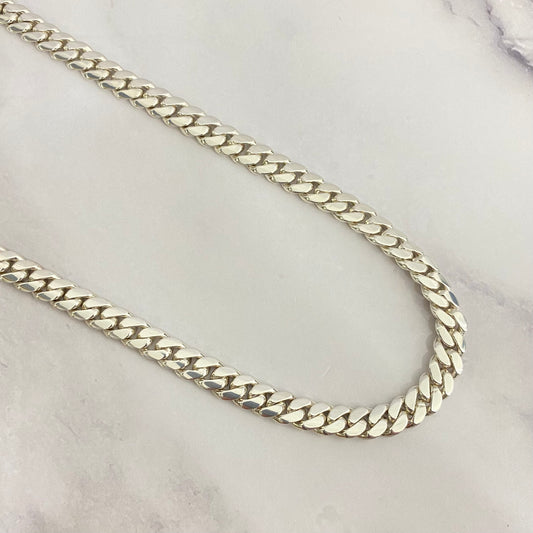 Silver Cuban Links / 72gr / 8.2mm / 17.5in