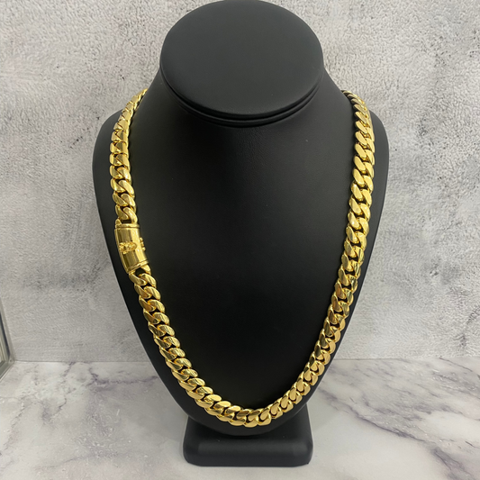 10K Yellow Gold Cuban Links / 219.2gr / 12mm / 26.5in